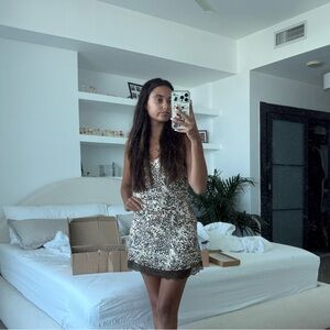 Motel Rocks Leopard Print Mini Dress